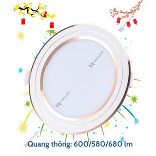 Đèn LED Panel Tròn đổi màu PT05 9W/110 Rạng Đông (Viền Vàng/ Viền Bạc)