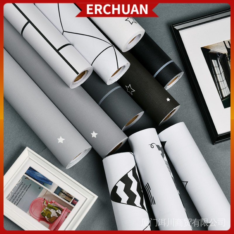 Giấy Dán Tường Bằng Pvc Tự Dính Họa Tiết Hình Học Chống Nước Trang Trí Phòng Ngủ/Ký Túc Xá/Tủ Quần Áo