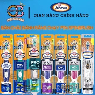 Bàn chải đánh răng cao cấp chạy pin Arm & Hammer Spinbrush Pro Clean Dual Action Battery Toothbrush- USA 🇺🇸