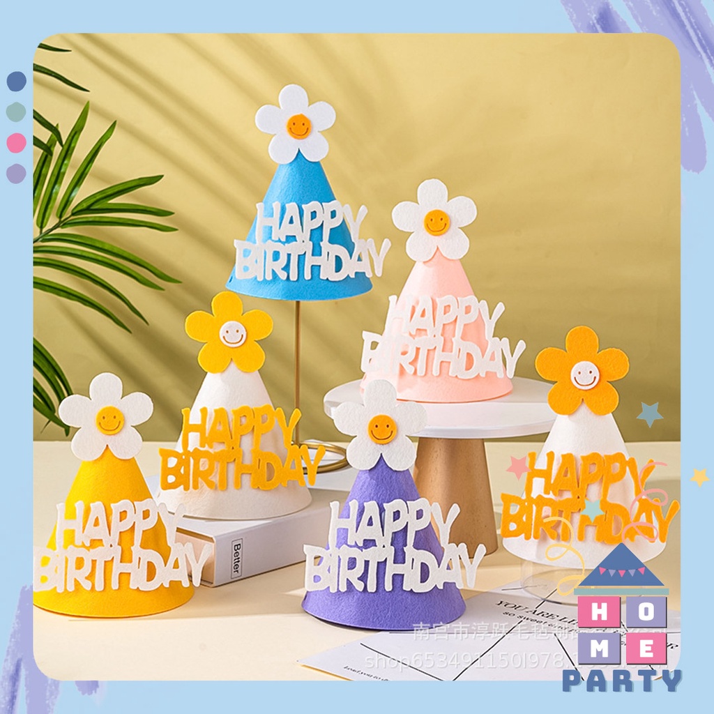 Nón Mũ Vải Nỉ Trang Trí Tiệc Sinh Nhật, Party Tại Nhà Cho Mọi Độ Tuổi - Đầy Tháng - Thôi Nôi