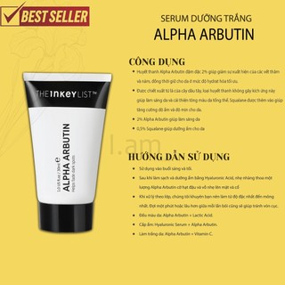 (BILL CANADA) Serum dưỡng trắng da,mờ thâm Alpha Arbutin -The INKEY List-
