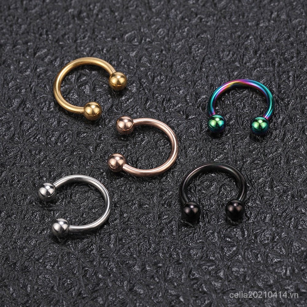 Khuyên Xỏ Mũi / Lông Mày Bằng Thép Titan Thông Dụng