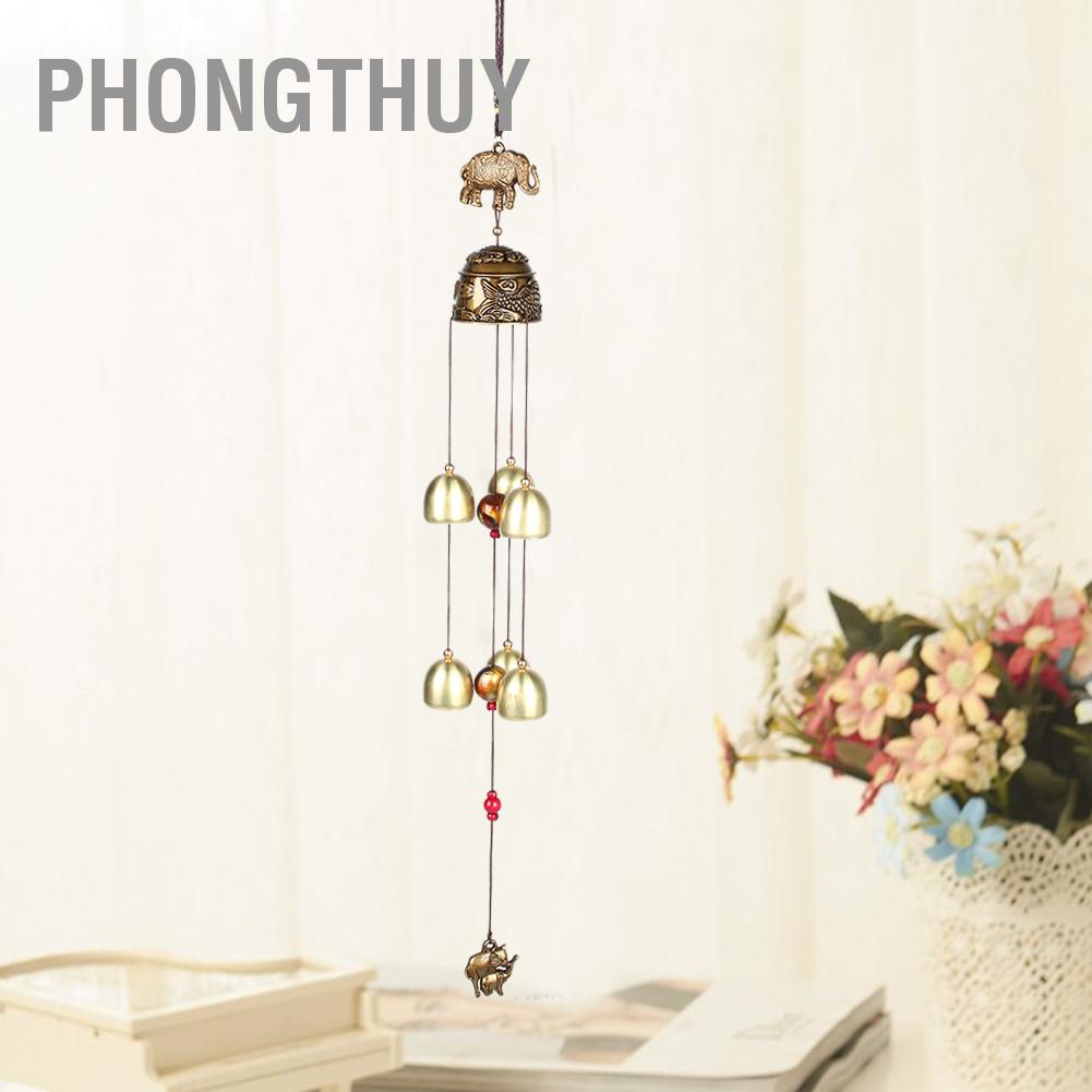 PhongThuy Treo Vật Trang Trí May Mắn Chuông Màu Phong Thủy Gió Trung Quốc Nhà Cửa