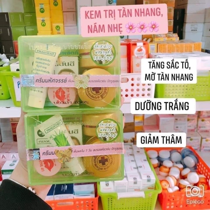 Bộ kem tàn nhang và nám Yanhee Thái Lan Xanh Lá - Mộc Shop