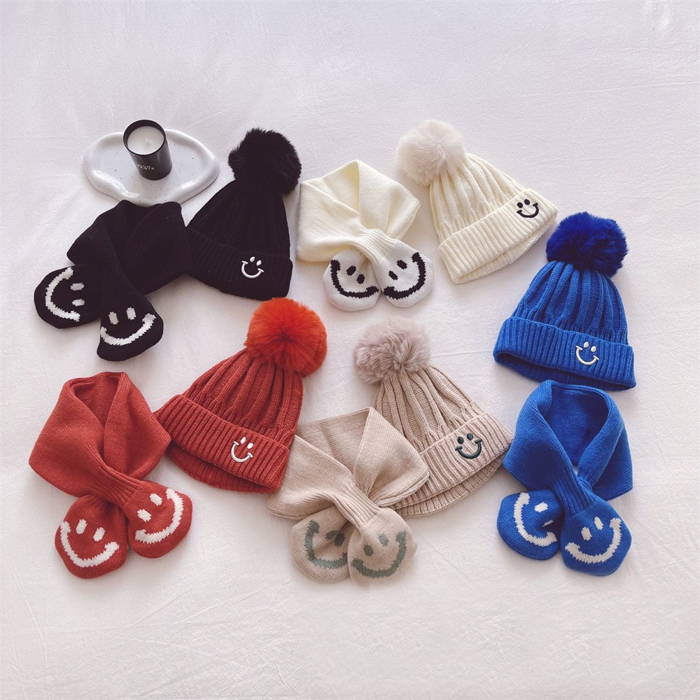 Sét mũ khăn mặt cười dành cho bé trai và bé gái S025
