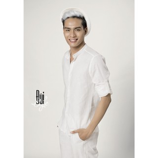A08 - ÁO SƠ MI VẢI ĐŨI (LINEN) CỔ TÀU TD