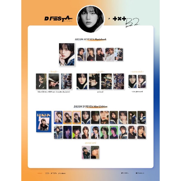 Thẻ ảnh photocard dicon txt mini cho chiến thần bo góc official siêu đẹp