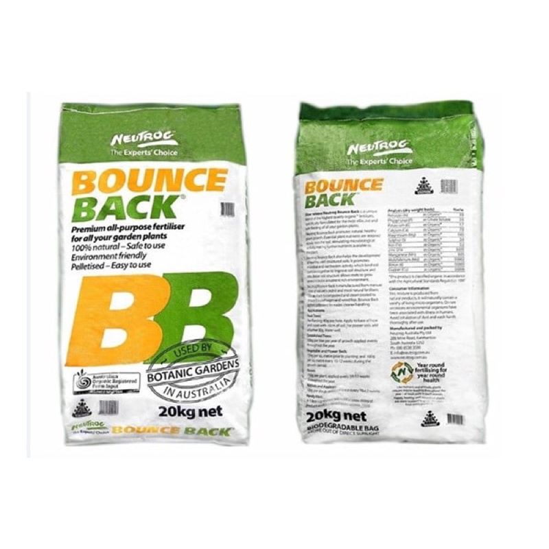 Phân Hữu Cơ BB Bounce Back Nhập Khẩu Úc (túi chiết từ bao 20 Kg)