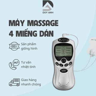 Máy massage bấm huyệt xung điện với 4 miếng dán - Máy mát xa châm cứu đấm bóp
