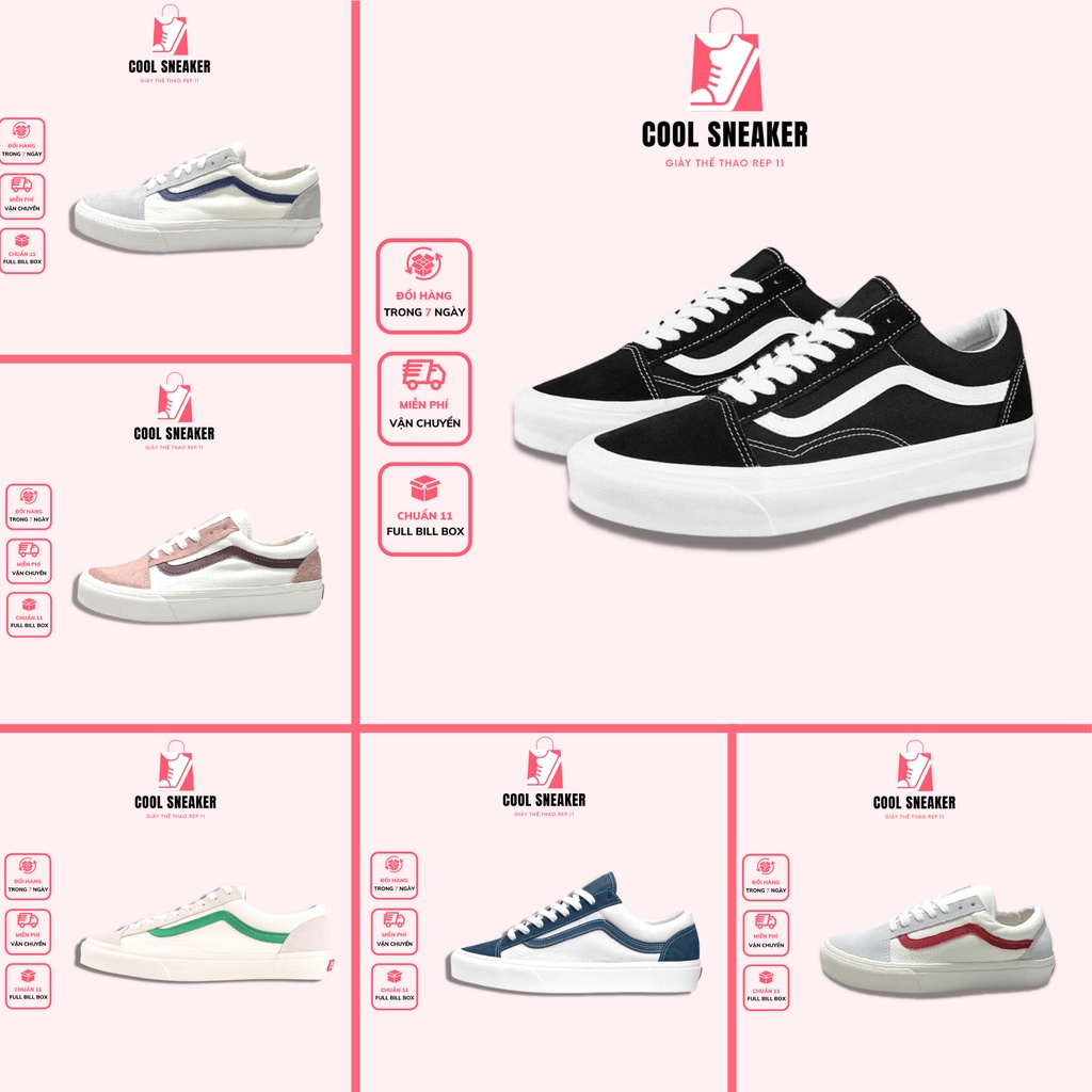 Giày Vans Vault Old Skool Nam Nữ - Giày Thể Thao Sneaker Vans Vault Old Skool Hàng 11 Chất Lượng Full Bill Box