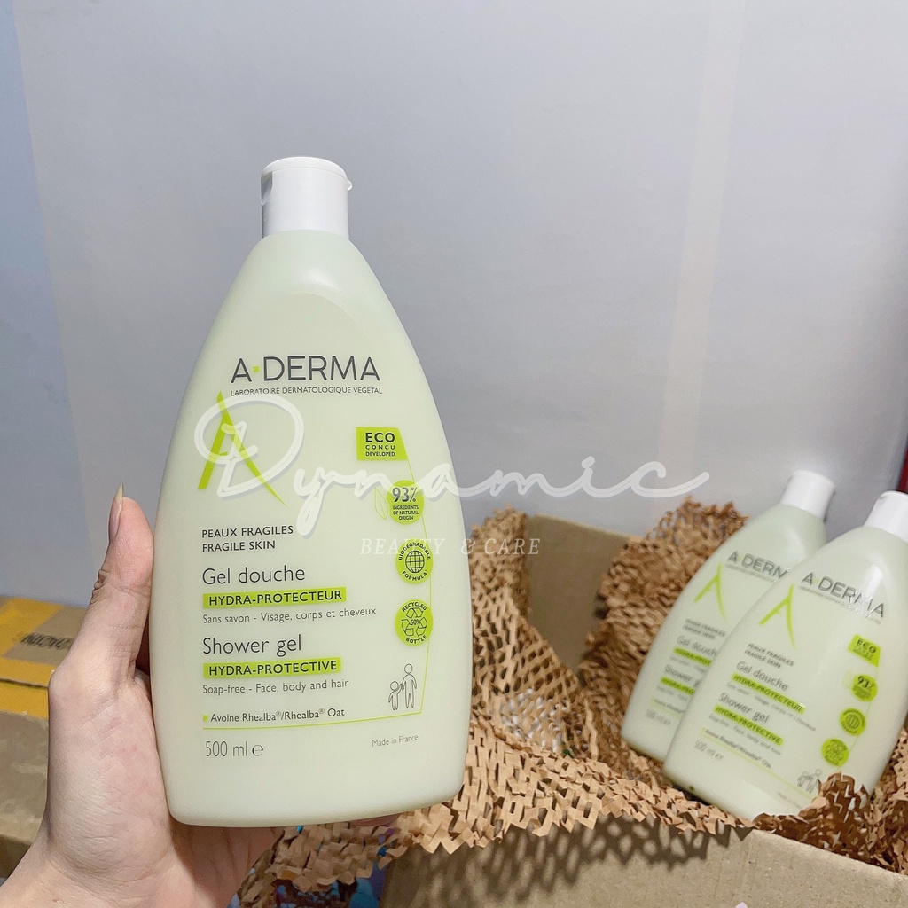 [Aderma Mẫu Mới] Sữa tắm A-Derma ngăn mụn lưng, giảm lỗ chân lông 500ml