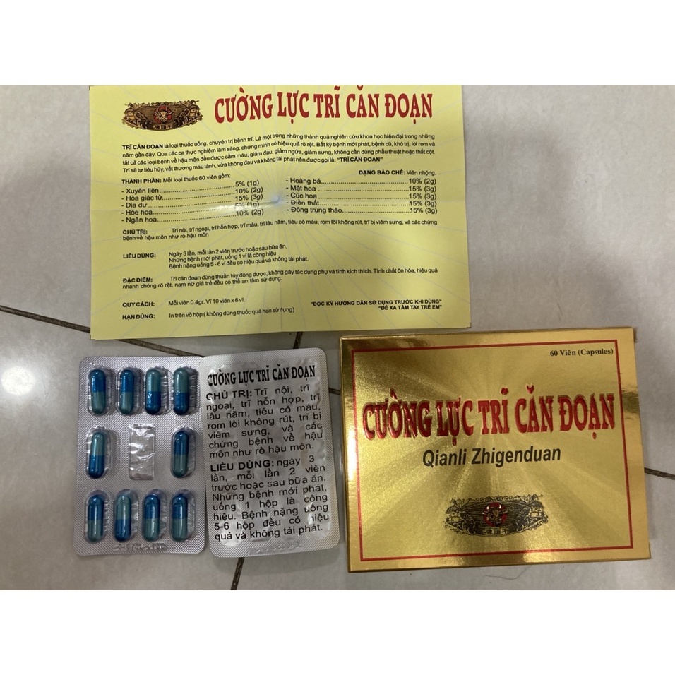 CƯỜNG LỰC TRĨ CĂN ĐOẠN, CHÍNH HÃNG HongKong, 60 viên