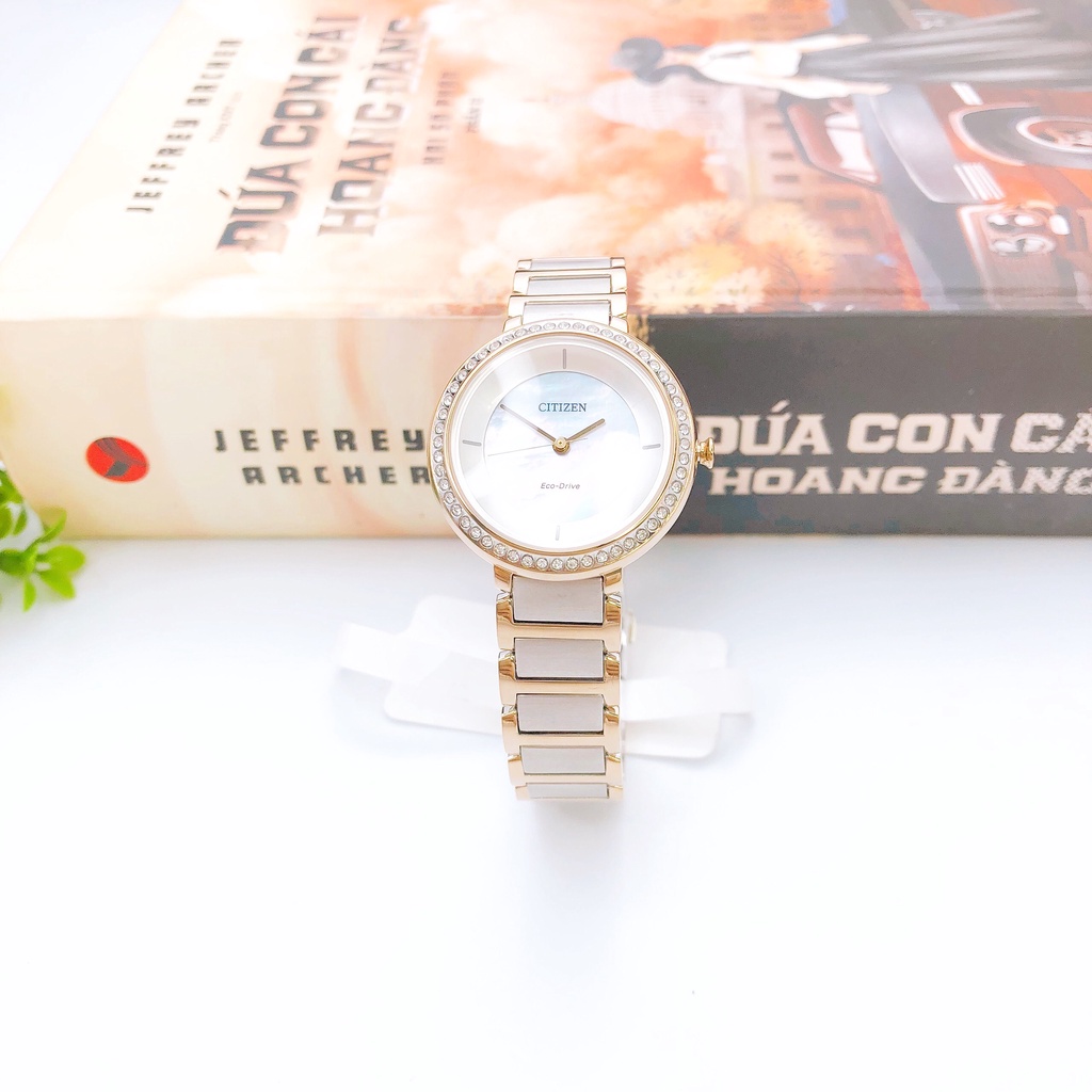 Đồng Hồ Nữ CITIZEN Eco-drive EM0483-89D Chính Hãng Tặng Dây Da Cao Cấp