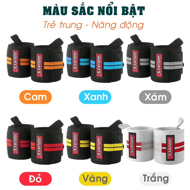 01 Đôi Bảo Vệ Cổ Tay Thể Thao Tập Gym QCT/03 Chính Hãng Băng Quấn Cổ Tay Dùng Cho Tập Tạ Cầu Lông Tennis Tập Xà