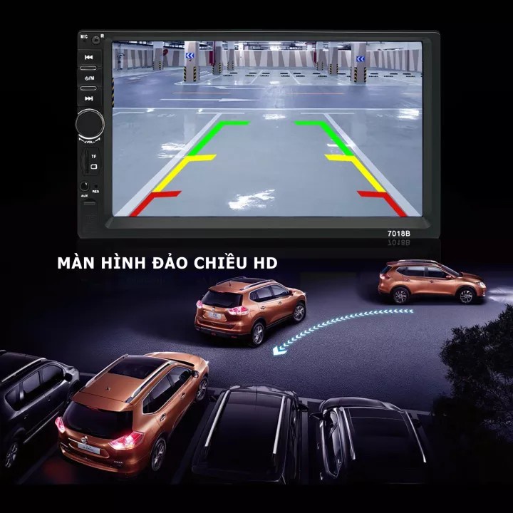 Máy Nghe Nhạc MP5 , màn hình android ô tô 7inch 7018B 7 Đôi 2 Din Xe Đài Stereo FM Màn Hình Cảm Ứng Bluetooth MP5 Player