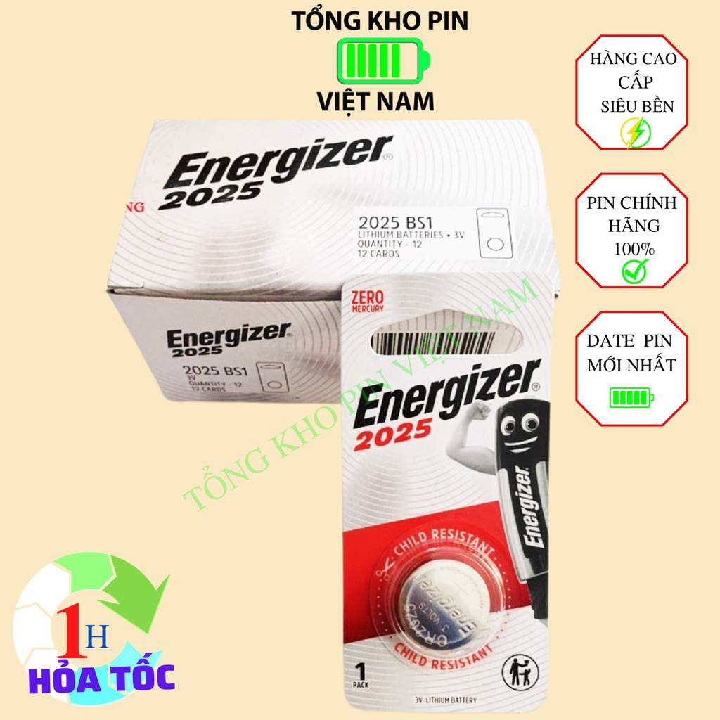 Pin cúc áo CR2025 chính hãng ,chất lượng tốt có độ bền cực cao là dòng điện ổn định dùng cho các loại điều khiển ô tô...
