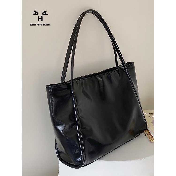 Túi Xách Đeo Vai Cỡ Lớn Màu Đen Thời Trang Cho Nữ