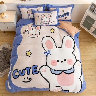 Bộ chăn ga gối nỉ mịn 5D đủ size giường, set chăn ga gối nỉ 4 món