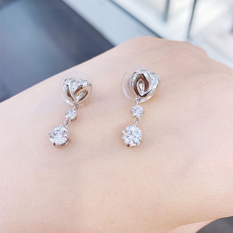 Khuyên Tai Xoắn Ốc Hình Trái Tim Pha Lê Swarovski Bản Giới Hạn Cho Nữ