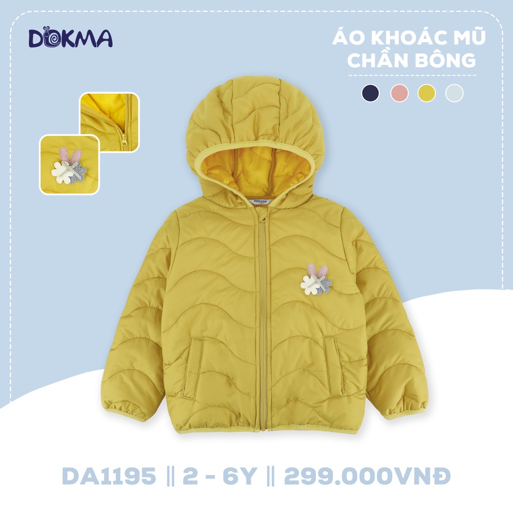 2-6Y Áo phao, áo khoác mũ chần bông Dokma DA1195