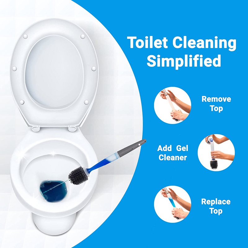 Giá Đỡ Bàn Chải Vệ Sinh Toilet Có Tay Cầm Tiện Lợi