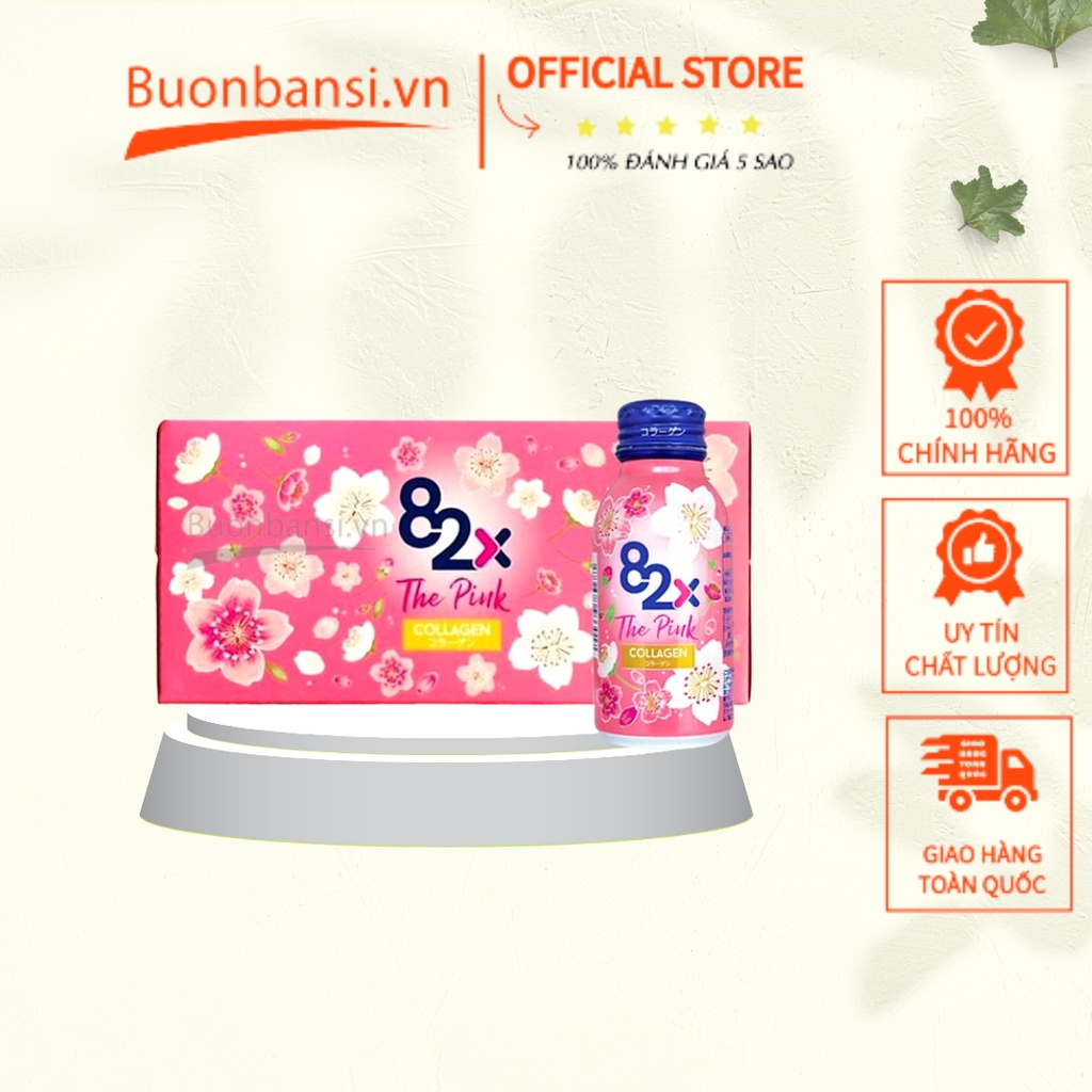 Nước Uống 82X The Pink Collagen 100ml x 10 Chai Nhật Bản