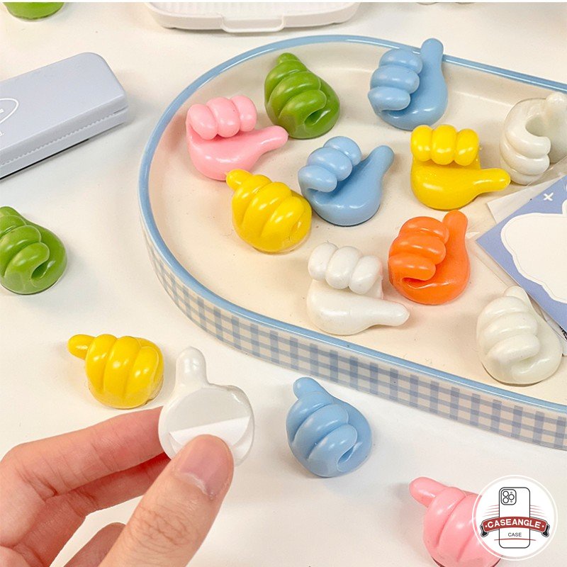 Móc Treo Chìa Khóa / Dây Cáp Dữ Liệu Gắn Tường Hình Ngón Tay Cái 3D Dễ Thương