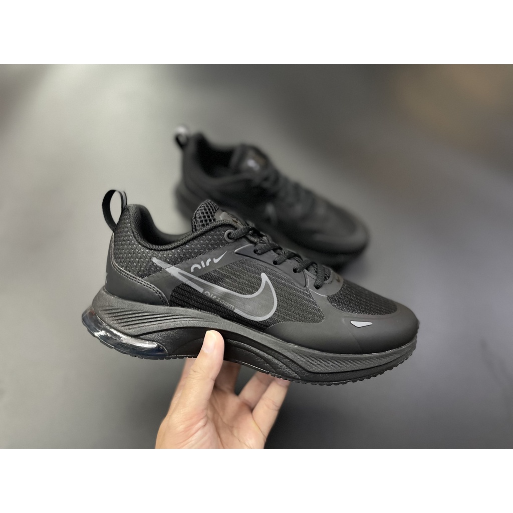 Giày Air Zoom Max 2023 nam mới cao cấp êm nhẹ bền thoáng (đen trơn)