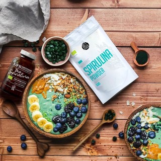 Bột Tảo Xoắn Spirulina Hữu Cơ Diet Food Organic Spirulina Powder, gói 200g - Superfood - Bột Tảo Spirulina - Organicley
