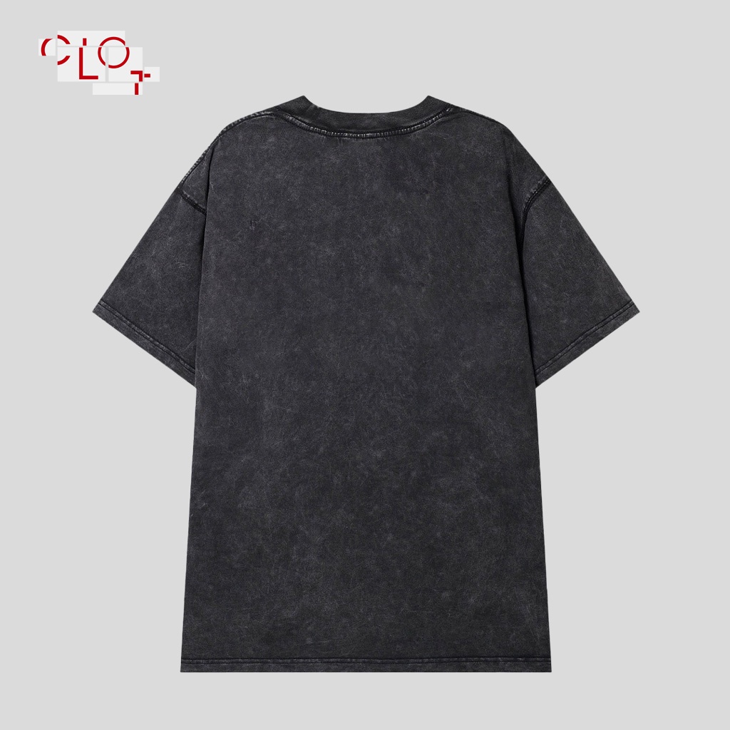 CLOT Áo thun tay lỡ nâu xám nam nữ retro áo phông unisex bigsize ulzzang 100%cotton