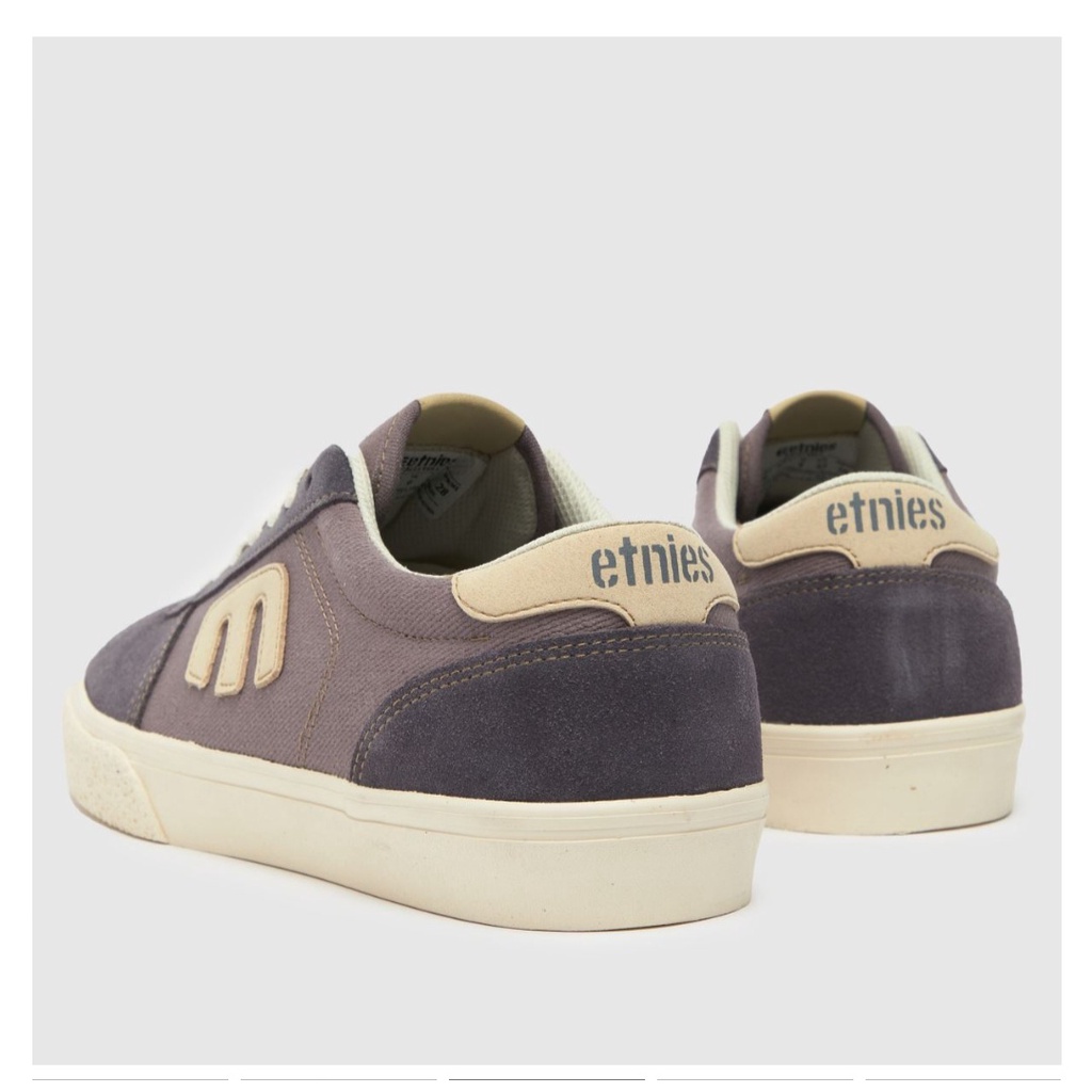 Giày Etnies cho nam và nữ màu tím logo trắng sữa, hàng VNXK