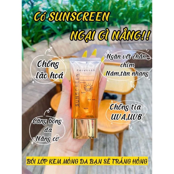 Kem chống nắng princess tặng son