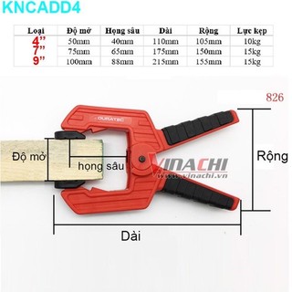 Kẹp nhanh chữ A đen - đỏ Duratec 826 - kep gỗ , vam gỗ