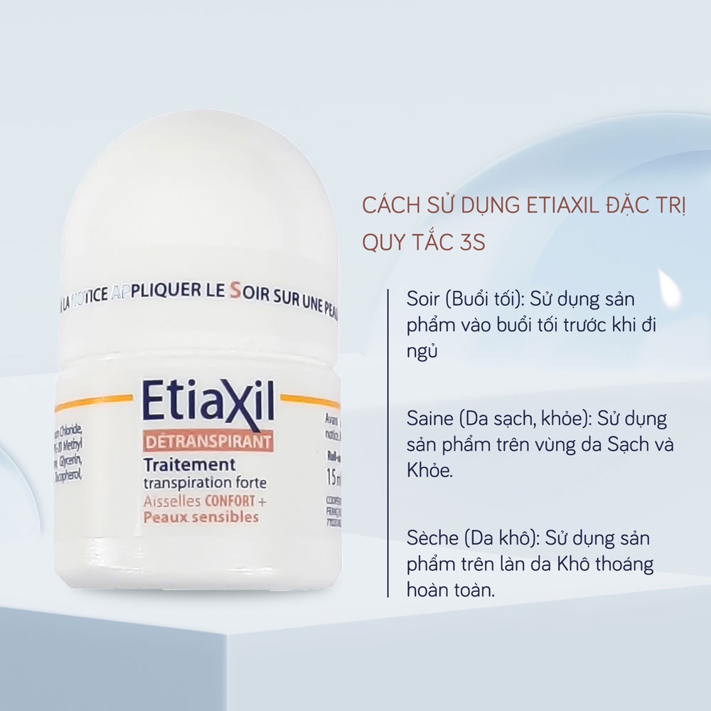 Lăn khử mùi Etiaxil khử mùi mồ hôi hiệu quả cho da nhảy cảm - Lăn nách Etiaxil Pháp 15ml