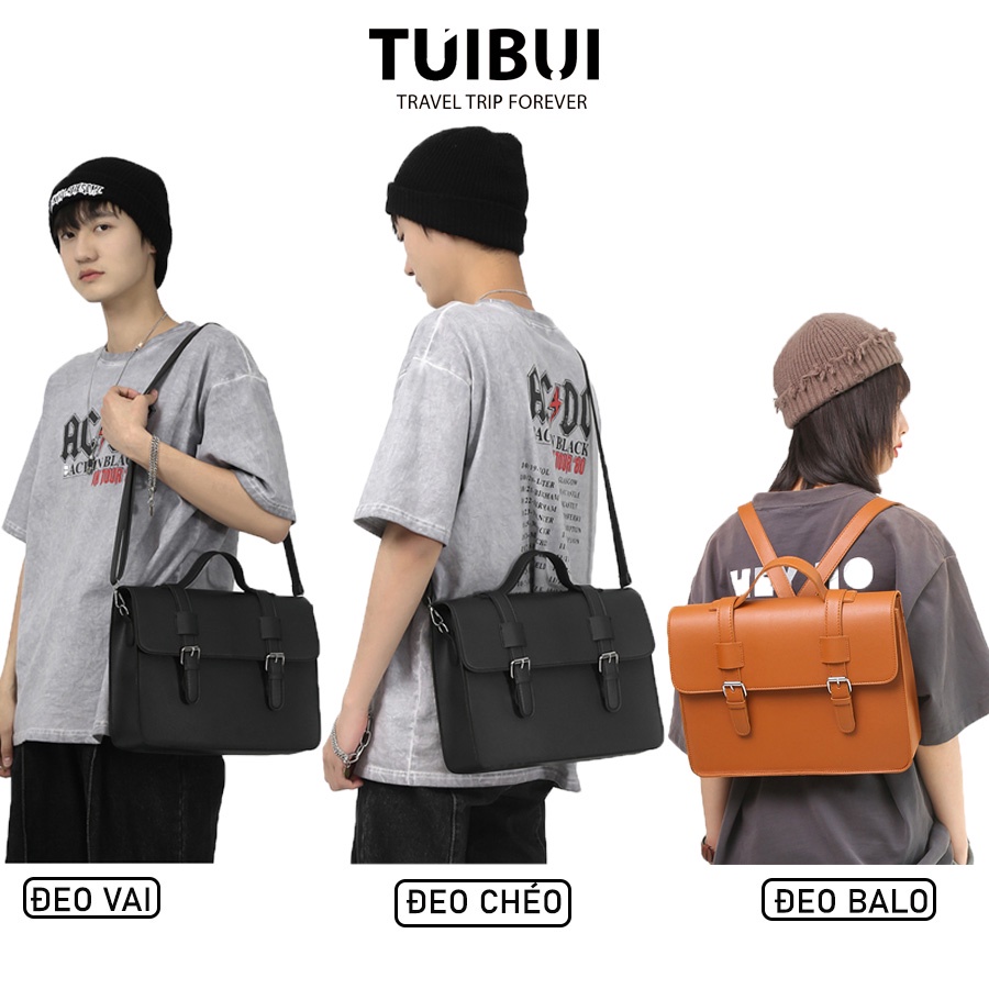 Túi đeo chéo nam nữ unisex sức chứa lớn phong cách Retro Hàn Quốc TB909 - Túi Bụi