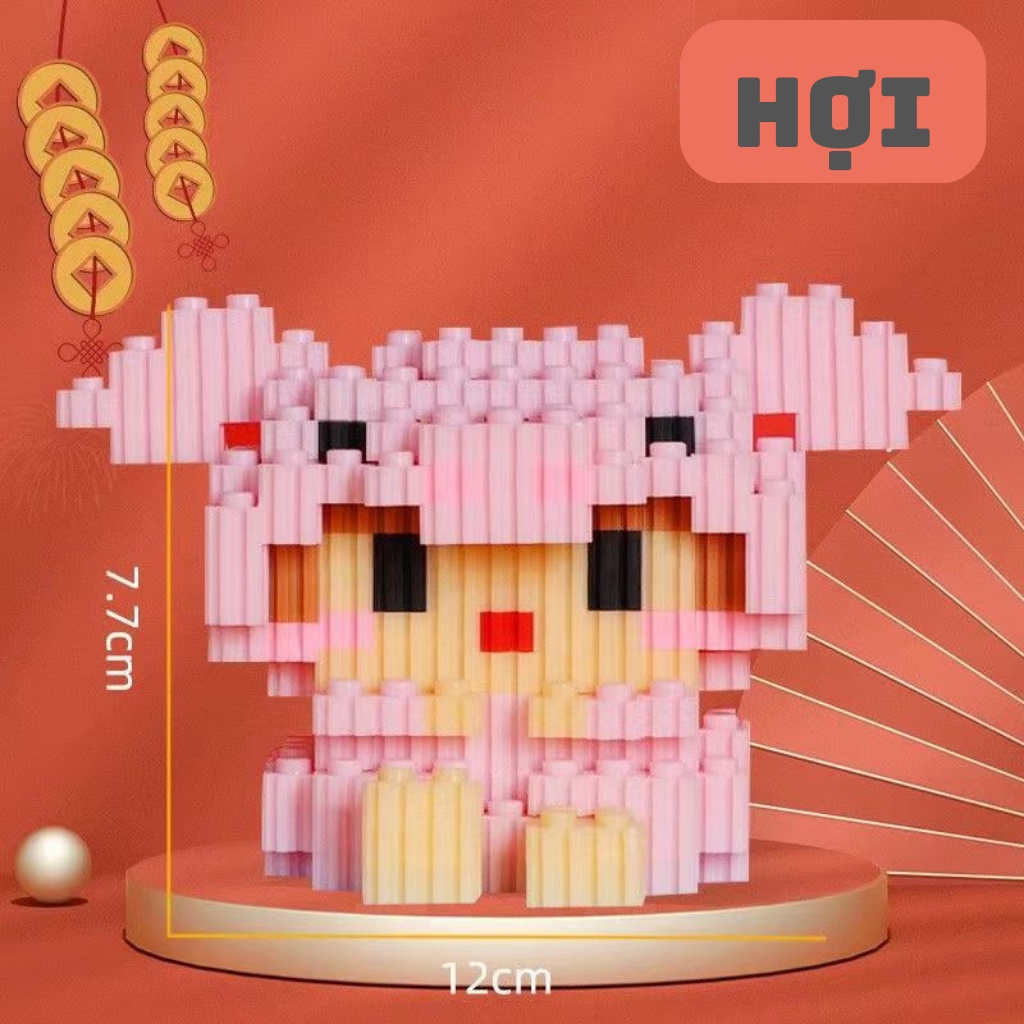 Đồ chơi lắp giáp mô hình 12 Con Giáp mini, rèn luyện tính kiên trì, và khả năng sáng tạo cho bé.