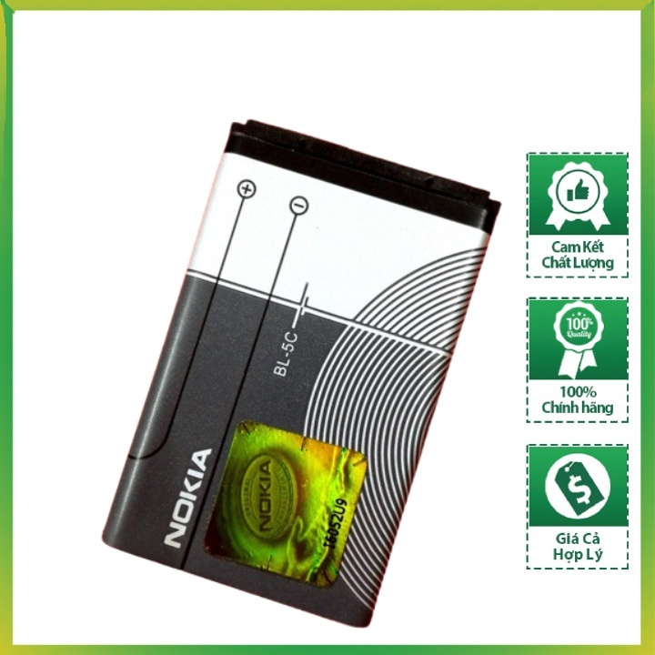 Pin nokia BL-̀̀̀̀5C (2ic chống phù ) chuẩn pin nhập khẩu taiwan dung lượng cao 1020mah