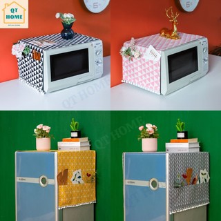 Tấm phủ tủ lạnh, lò vi sóng, khăn phủ lò vi sóng, vải cotton nhiều mẫu
