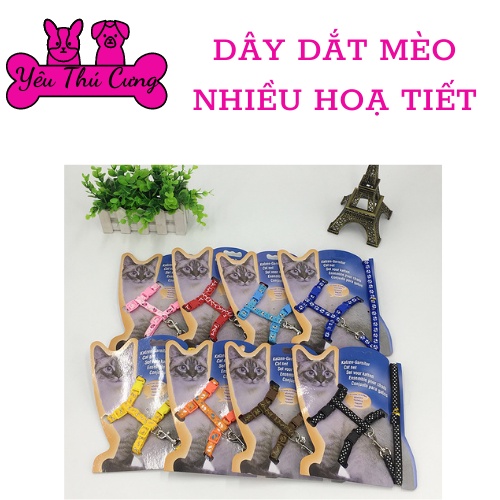 PET DAY DẮT MÈO NHIỀU HOẠ TIẾT - YÊU THÚ CƯNG - 3904