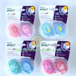 Ty giả Avent Ultra Air Ti giả Avent Ultra Air thông khí đầu dẹt ty ngậm cho bé - Nhà Mỡ