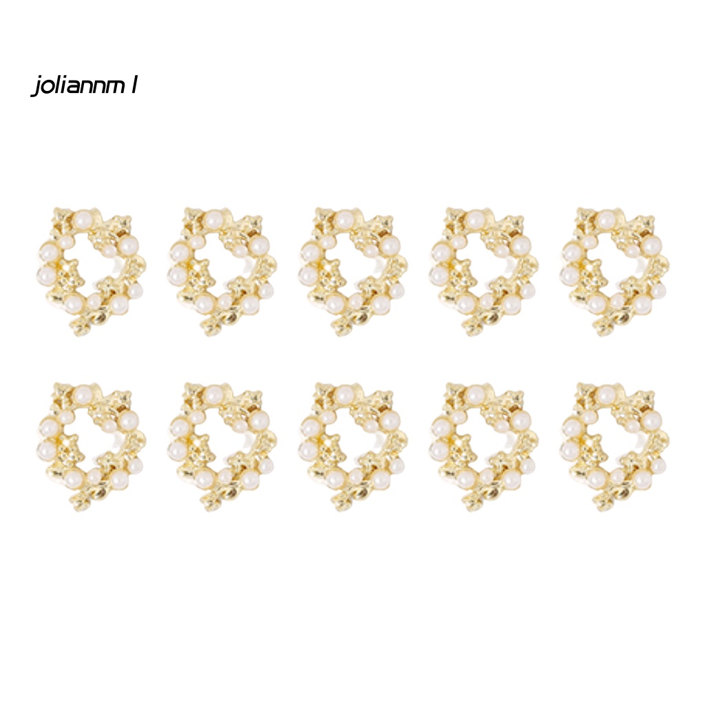 Set 10 Phụ Kiện Trang Trí Móng Tay Bằng Hợp Kim Hình Giọt Nước Đẹp Mắt