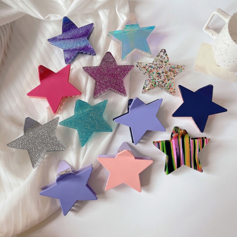 Kẹp Tóc Hình Ngôi Sao Nhiều Màu Sắc Dành Cho Nữ