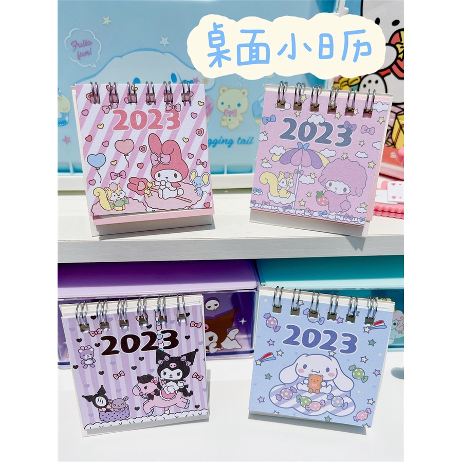 Lịch Để Bàn 2023 Sanrio mymelody Kuromi Cinnamoroll Hai Tuần Họa Tiết Hoạt Hình Dễ Thương