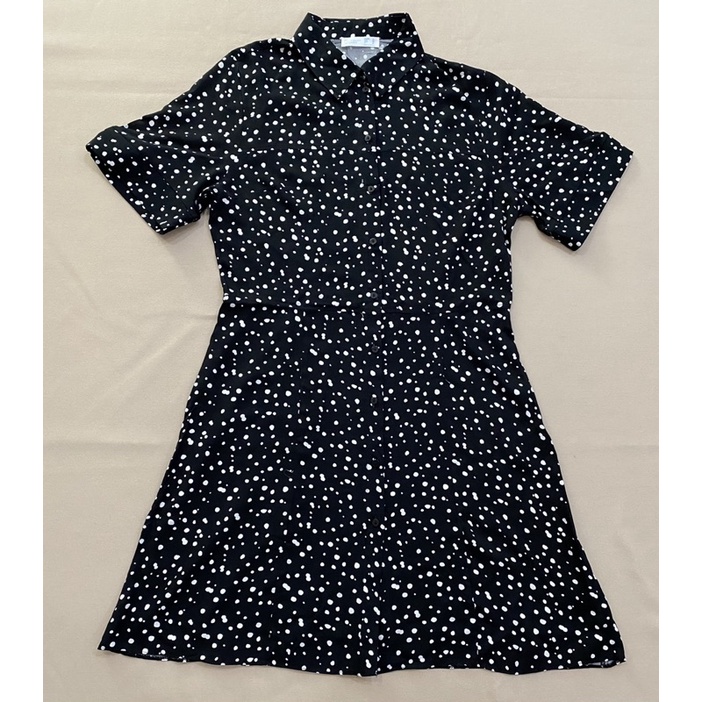 Đầm sơ mi vải tôn hoạ tiết nhí xuất khẩu - Thanh lý vnxk