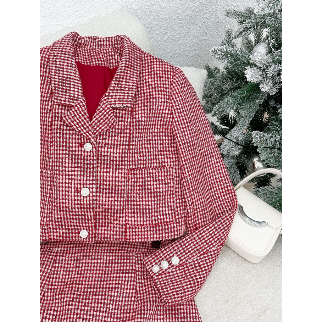 Set gồm áo và chân váy mini 2 lớp YS133 Jade Caro Hồng YAME