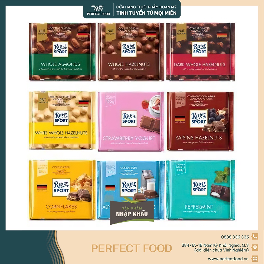 (Q.3 - TP.HCM) Socola hiệu Ritter Sport Đức 100g