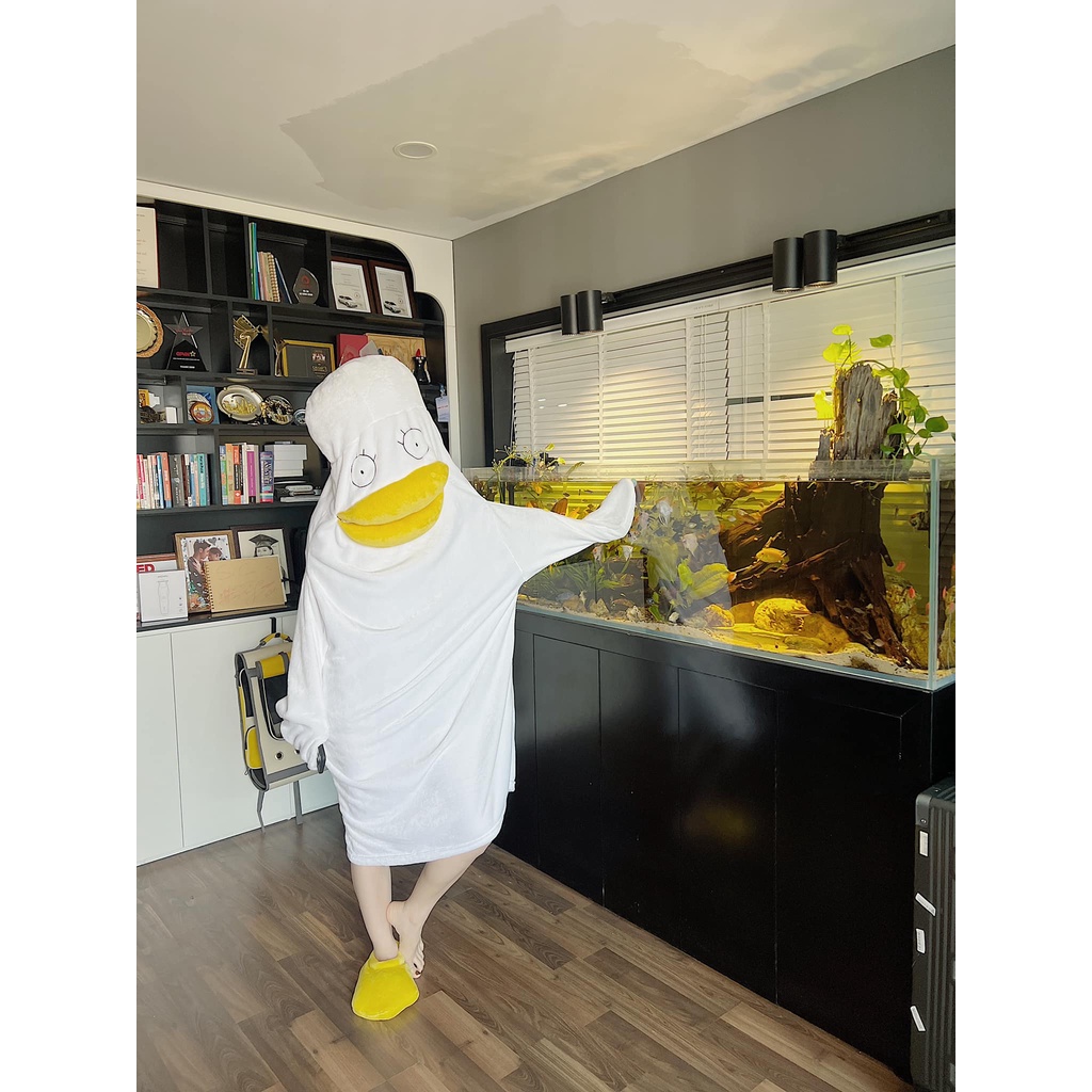 Đồ ngủ vịt váy ngủ vịt đầu to mỏ vàng đáng yêu phong cách ulzzang hàn quốc