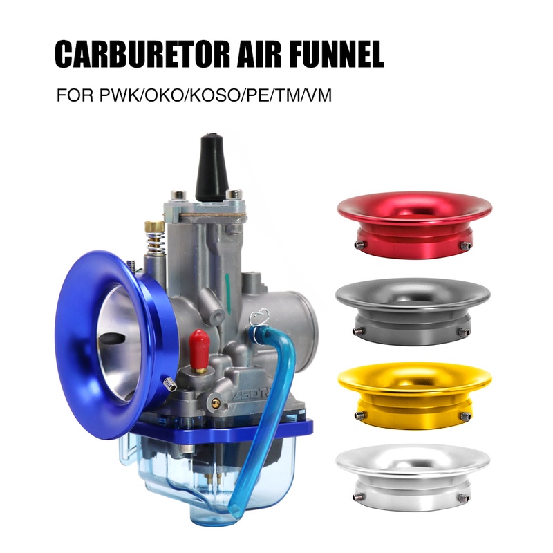 50/55mm carburetor velocity stacks air filter cup funnel Trumpet CNC for Keihin PWK carb