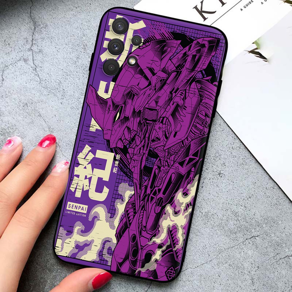 Ốp Điện Thoại Silicon TPU Mềm Đen Hình Neon Genesis Evangelion Cho Samsung Note 10 S10 S20 S21 S22 + Lite Note 10 20 S21 S22 Ultra S10e S20 S21 FE
