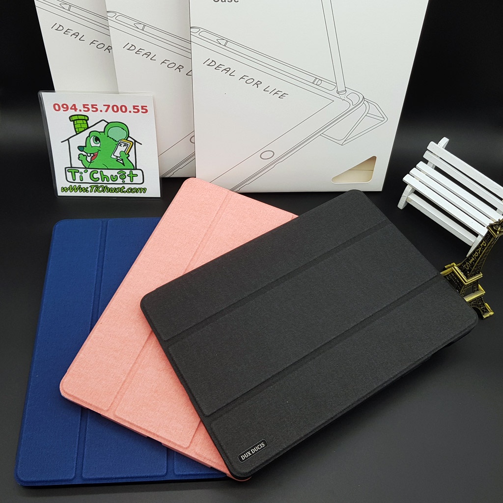 [Chính Hãng DUX DUCIS-Ảnh Thật] Bao da iPad PRO 11&quot; 2020/ M1 2021/ M2 2022 DOMO Series Khay Dẻo Vải Jean Có Khay Bút